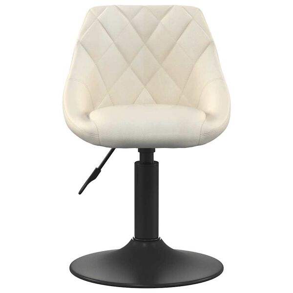 vidaXL Esszimmerst&uuml;hle 2 Stk. Drehbar Creme Samt