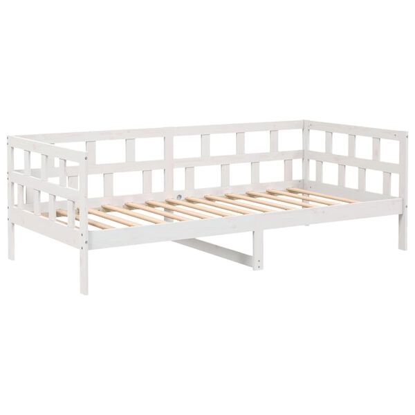 vidaXL Tagesbett Wei&szlig; Massivholz Kiefer 90x190 cm
