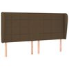 vidaXL Boxspringbett mit Matratze Dunkelbraun 160x200 cm Stoff