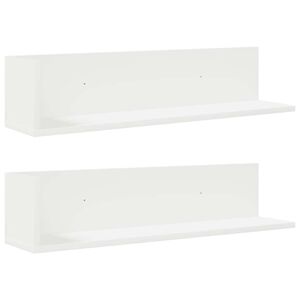 vidaXL Wandregale 2 Stk. Wei&szlig; 75x16,5x16,5 cm Holzwerkstoff