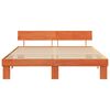 vidaXL Bettrahmen Wachsbraun 200 x 200 cm Massives Kiefernholz