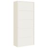 vidaXL Aktenschrank Wei&szlig; 90x40x200 cm Stahl