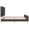 vidaXL Bettgestell mit Kopfteil Dunkelbraun 200 x 200 cm Stoff