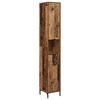 vidaXL Badezimmerm&ouml;bel-Set Wandmontiert Altholz Holzwerkstoff, Metall
