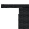 vidaXL Gartentisch mit Glasplatte Schwarz 100x55x73 cm Poly Rattan