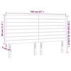 vidaXL LED Kopfteil Hellgrau 160x5x118/128 cm Stoff