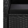 vidaXL 9-tlg. Garten-Essgruppe mit Kissen Schwarz Poly Rattan