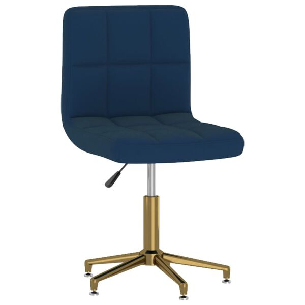 vidaXL Esszimmerst&uuml;hle 2 Stk. Drehbar Blau Samt