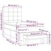 vidaXL Boxspringbett mit Matratze Rosa 90x190 cm Samt