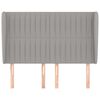 vidaXL Kopfteil mit Ohren Hellgrau 147x23x118/128 cm Stoff