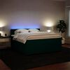 vidaXL Boxspringbett mit Matratze Dunkelgr&uuml;n 180x200 cm Samt