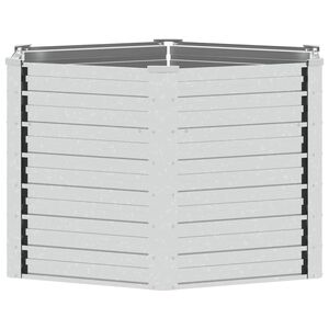 vidaXL Garten-Hochbeet 129x77 cm Verzinkter Stahl Silber