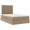 vidaXL Bett mit Stauraum und LED Cappuccino 120 x 200 cm Kunstleder