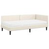 vidaXL Eckbettgestell mit Matratze Sonstiges 2 pcs Creme Samt