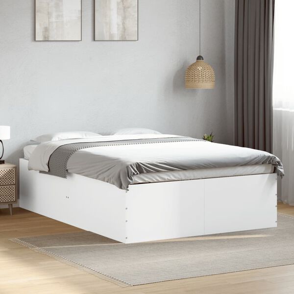 vidaXL Bettgestell Wei&szlig; 120x190 cm Holzwerkstoff