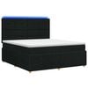 vidaXL LED Boxspringbett mit Matratze Schwarz 180 x 200 cm Stoff