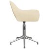 vidaXL Esszimmerst&uuml;hle 2 Stk. Drehbar Creme Stoff