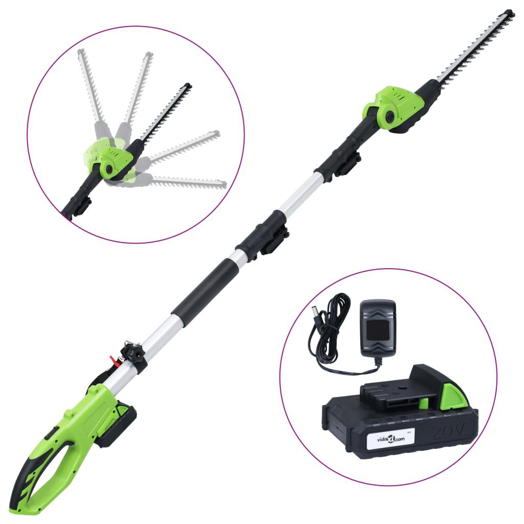 RELEX Akku-Heckenschere 20 V – Mit 2000 MAh Akku, 51 Cm Dual-Action-Klinge, Leicht & Leise, Inkl. Ladegerät