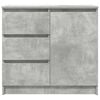 vidaXL Sideboard mit Schublade Betongrau 71x35x65 cm Holzwerkstoff