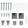 vidaXL Fensterjalousie mit Vorh&auml;ngen Silber Aluminium