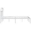 vidaXL Bettgestell mit Kopfteil Metall Wei&szlig; 140x190 cm