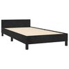 vidaXL Bettgestell mit Kopfteil Schwarz 90x200 cm Samt