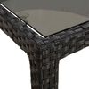 vidaXL Garten-Esstisch Schwarz 90 x 90 x 75 cm Poly-Rattan
