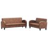 vidaXL Sofa-Set 2-tlg. Kunstleder in Wildleder-Optik Braun