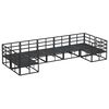 vidaXL Gartensofa-set mit Kissen 7 pcs Schwarz Aluminium
