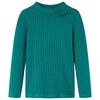 Kinder-Langarmshirt Rippstrick Dunkelgr&uuml;n 104