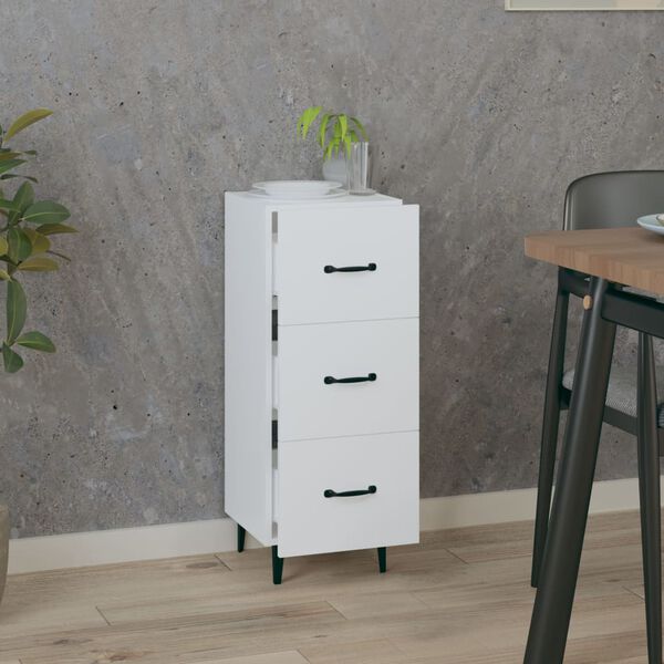 vidaXL Sideboard Wei&szlig; 34,5x34x90 cm Holzwerkstoff