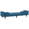 vidaXL 2-tlg. Sofagarnitur mit Kissen Blau Samt