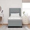 vidaXL Boxspringbett mit Matratze Hellgrau 100 x 200 cm Stoff