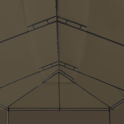 vidaXL Pavillon mit Vorhängen 600x298x270 cm Taupe 180 g/m²