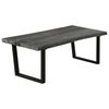 vidaXL Couchtisch Massivholz Mindi 102x56x41 cm Grau