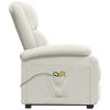 vidaXL Massagesessel mit Aufstehhilfe Creme Samt