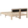 vidaXL Bettgestell Braun und Dunkelgrau 140 x 200 cm Massivholz Kiefer