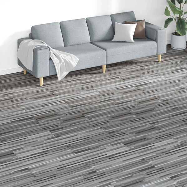 vidaXL Bodenplanken 18 pcs Grau 5,26 m&sup2; PVC