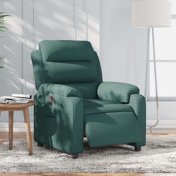 vidaXL Relaxsessel Elektrisch Dunkelgr&uuml;n Stoff