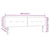 vidaXL LED Kopfteil mit LED-Lichtleisten Creme 200 cm Polyester