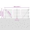vidaXL Zaunpfosten Gr&uuml;n 10 x 0,6 m (60 x 60 mm Maschen) Stahl und PVC