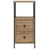 vidaXL Nachttisch Artisan-Eiche 34x35,5x70 cm Holzwerkstoff