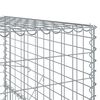 vidaXL Gabione mit Deckel 1000x100x150 cm Verzinktes Eisen