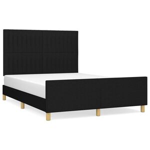 vidaXL Bettgestell ohne Matratze Schwarz 140x190 cm Stoff