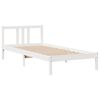 vidaXL Bettgestell mit Kopfteil ohne Matratze Wei&szlig; 90x200 cm