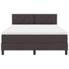 vidaXL Boxspringbett mit Matratze Dunkelbraun 140 x 200 cm Stoff