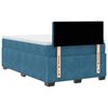 vidaXL Boxspringbett mit Matratze Blau 120x190 cm Samt