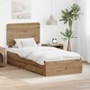 vidaXL Bettrahmen mit Kopfteil Artisan-Eiche 90 x 190 cm Holzwerkstoff
