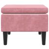 vidaXL Hocker mit Holzbeinen Rosa Samt