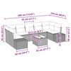 vidaXL Gartensofa-set mit Kissen 8 pcs Beige und Creme Poly-Rattan